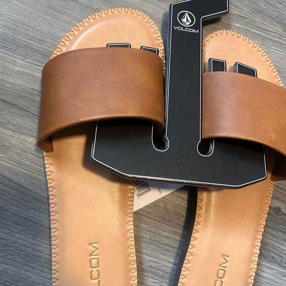Volcom Brown simple Slide Sandals - Picture 2 of 3